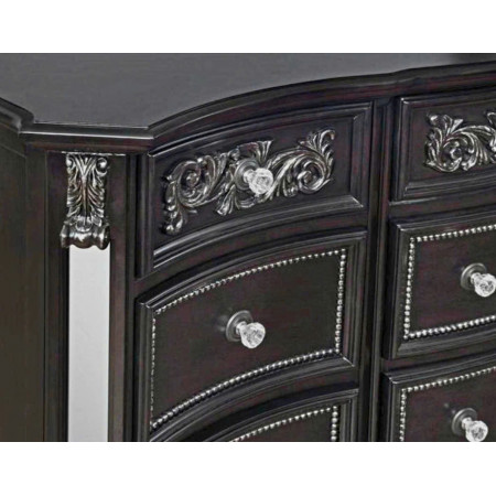 B1660 - Bankston : Tủ Ngang 12 Ngăn Kéo Và Khung Gương